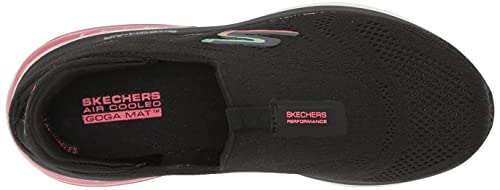 Skechers Go Walk Air 2.0, Zapatillas Mujer, Black/Pink, 37.5 EU