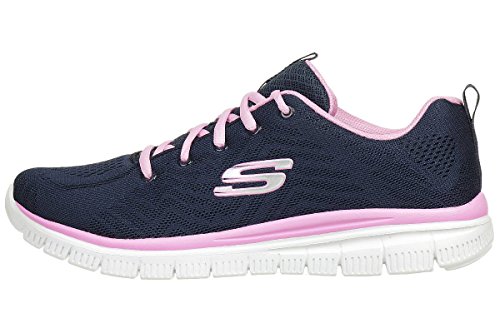 Skechers Graceful-Get Connected, Zapatillas Mujer, Multicolor (Nvpk Black Mesh), 40 EU