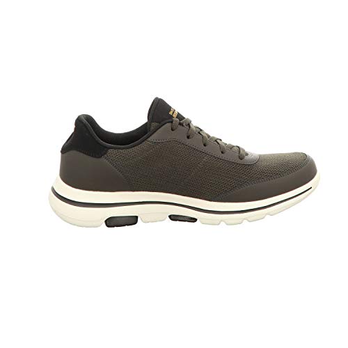 Skechers Men's Go 5 Forging-Textured Knit Lace Up Performance Walking Shoe, Olive, 10.5