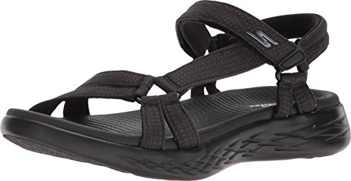 Skechers Skechers On The Go 600 15316-bbk 15316, Sandalias deportivas Mujer, Negro (Black 15316/Bbk), 38 EU