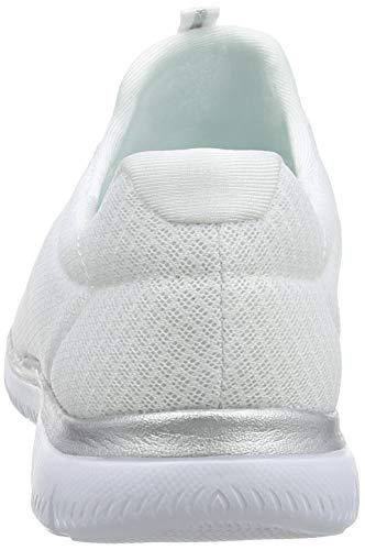 Skechers Summits, Zapatillas Mujer, Blanco (White/Silver), 37 EU