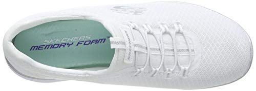 Skechers Summits, Zapatillas Mujer, Blanco (White/Silver), 37 EU