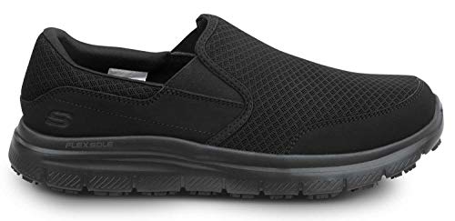 Skechers Work Ella - Women's Black, Soft Toe, MaxTrax Slip Resistant, Slip-on Athletic (11.0 M)