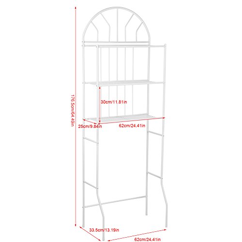 SKIESOAR - Estantes de baño para lavadoras de Inodoro, 3 estantes de baño Sobre el Inodoro