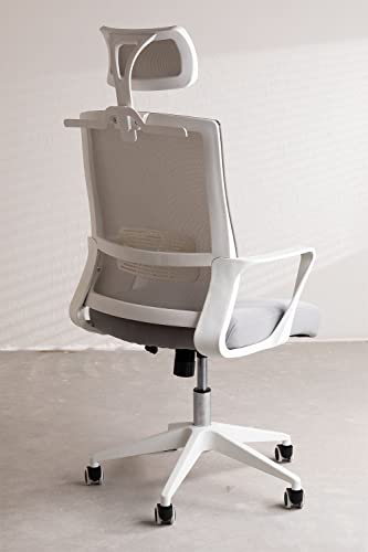 SKLUM Silla de Oficina con Ruedas y Reposabrazos Teill Colors Poliprolileno - Nylon Gris Claro - (Elige Color)