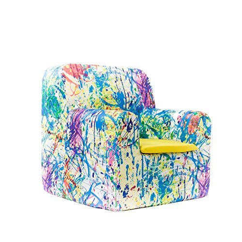 SLEEPAA Sillon bebe 1-4 años Desenfundable Lavable Resistente Seguro Ligero Cómodo Decoracion muebles niños Fabricado en España 40x40x42 cm (Pollock)