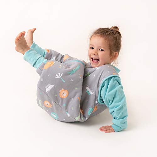 Slumbersac Saco de Dormir Bebe con pies para Todo el año 110 cm Safari 2.5 TOG | Saco Dormir Bebe con piernas y Mangas largas para tamaño del Cuerpo 110-120 cm