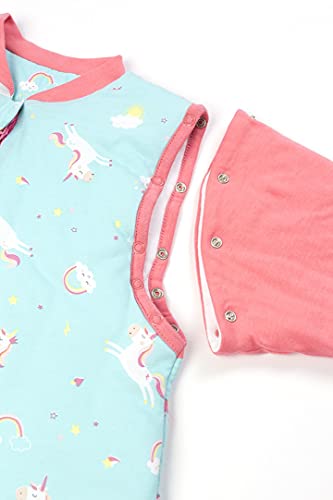 Slummersack Saco de dormir para todo el año con pies de 2,5 tog, con mangas desmontables, en diferentes diseños para niños y niñas