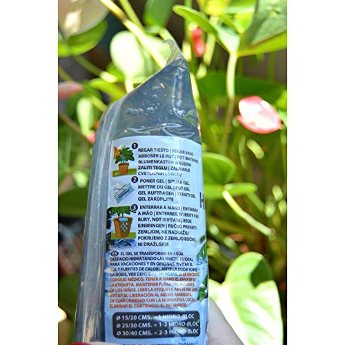 S&M 547010 547010 Pack de Dos Unidades Gel de riego HIDROBLOC para Plantas hasta 30 días sin regar, 2 x 400 ml, Transparente