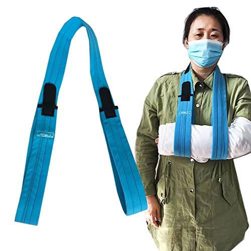 SM SunniMix Eslinga de brazo ajustable Brazo izquierdo o derecho Ligero Simple Correa de hombro Inmovilizador para esguinces Dislocación Muñeca rota Codo - azul, METRO