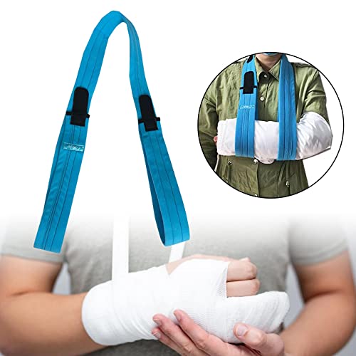 SM SunniMix Eslinga de brazo ajustable Brazo izquierdo o derecho Ligero Simple Correa de hombro Inmovilizador para esguinces Dislocación Muñeca rota Codo - azul, METRO