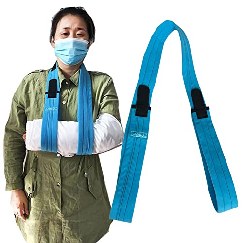 SM SunniMix Eslinga de brazo ajustable Brazo izquierdo o derecho Ligero Simple Correa de hombro Inmovilizador para esguinces Dislocación Muñeca rota Codo - azul, METRO