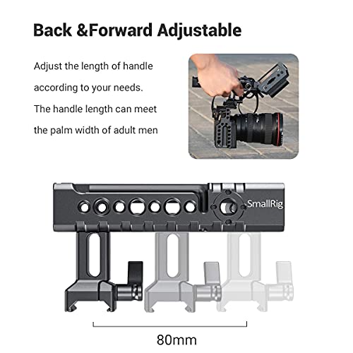 SMALLRIG NATO Clamp Handle para Cámara Cage, Mango con Flash Zapato Incorporado para Jaula - 1955