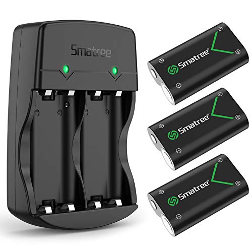 Smatree Batería de Controlador Xbox One, Batería Recargable 2000mAh NI-MH Cargador de Batería Dual para Xbox One/Xbox One Elite/Xbox One S/Xbox One X/Xbox Series X/Xbox Series S Controller Senza fili