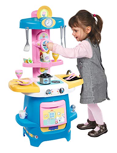 Smoby- Peppa Wutz Cooky Küche Pig Gran Cocina Utensilios y Accesorios, Horno, Fregadero, cafetera, para niños a Partir de 18 Meses, Color Rosa. (310714)