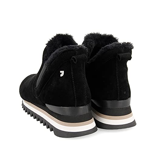 Sneakers Negras de botín Slip on con Mini cuña para Mujer ECKERO