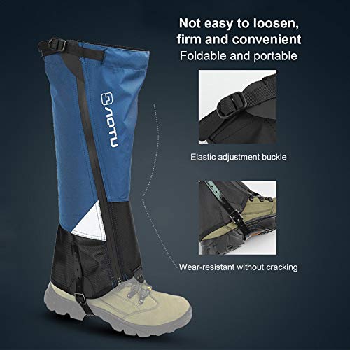 SNIIA Polainas De Senderismo Impermeable para Botas De Nieve para Hombres Y Mujeres, Polainas para Senderismo, Raquetas De Nieve, Caza, Escalada, Correr, Polainas De Tela Oxford Antidesgarro