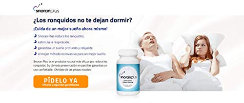 ✅SNORAN Plus Premium, el mejor método contra los ronquidos, elimina la inflamación del sistema respiratorio, reduce la hinchazón de la mucosa nasal y facilita la respiración, 60 capsulas