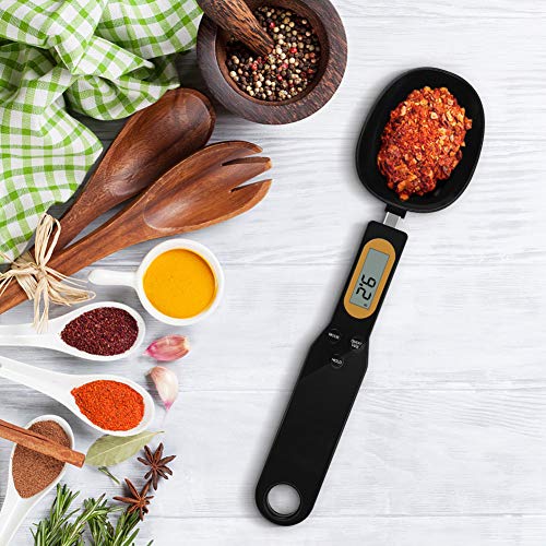 SNUNGPHIR Cuchara Medidora Digital de Cocina con Pantalla LCD, Báscula de Cuchara Digital, Cuchara No Tóxica Preciso Digital para Medir Líquidos y Los Ingredientes