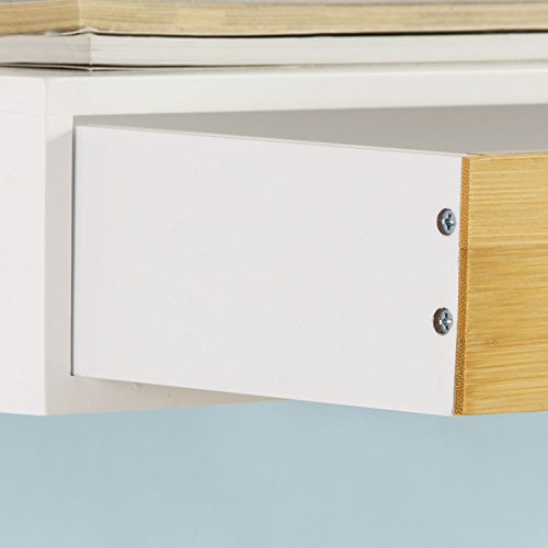 SoBuy FRG93-WN, Estante de Pared con Cajón, Estante Estantería para la Sala, Estilo Moderno, ES