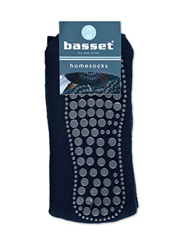 sockenkauf24 3 o 6 Pares Calcetines Antideslizantes Hombre Mujer Algodón ABS (43-46, 3 Pares - Negro | Azul | Gris)