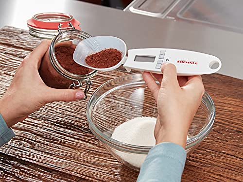 Soehnle Cuchara medidora digital Cooking Star con graduación de 0.1 g hasta 500 g, báscula de mano con cuchara, báscula de precisión para especias