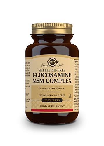 Solgar® Glucosamina MSM Complex para contribuir a la formación de tejido conectivo y colágeno para el hueso y cartílagos- 60 Comprimidos