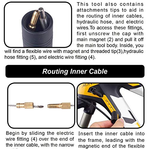 Solomi Herramienta de encaminamiento de Cables Interno - Enrutamiento Interno de Cable de Alambre Herramienta de Marchas for Bicicletas