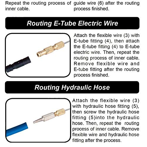 Solomi Herramienta de encaminamiento de Cables Interno - Enrutamiento Interno de Cable de Alambre Herramienta de Marchas for Bicicletas
