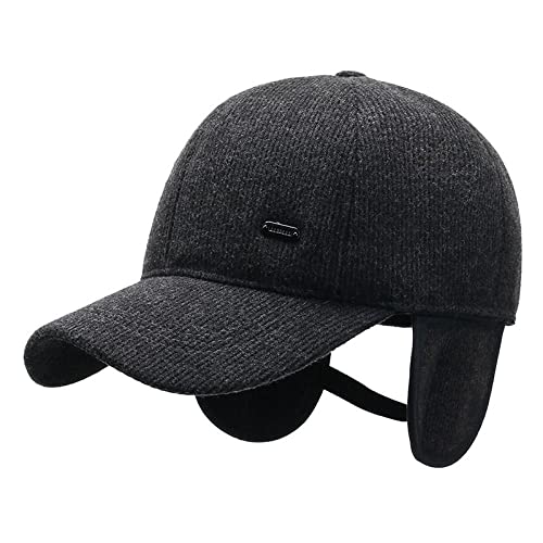 Sombreros Hombre Invierno Sombrero para Hombre Protección para Los Oídos De Otoño E Invierno Gorra De Béisbol Gorra Cálida para Personas Mayores Y De Mediana Edad Gorra De Algodón De Terciopelo Grues