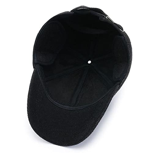 Sombreros Hombre Invierno Sombrero para Hombre Protección para Los Oídos De Otoño E Invierno Gorra De Béisbol Gorra Cálida para Personas Mayores Y De Mediana Edad Gorra De Algodón De Terciopelo Grues