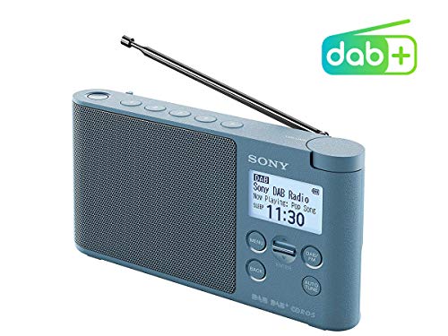 Sony XDRS41DL.EU8 - Radio portátil Digital (Dab/Dab+/FM, Altavoz, 5 presintonías Digitales y 5 analógicas, Pantalla LCD, Temporizador, Adaptador CA) Azul