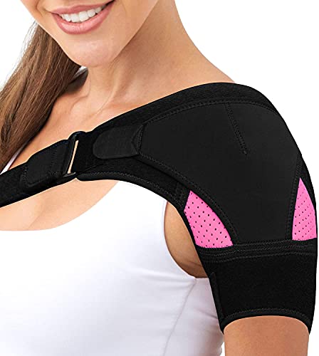 Soporte de hombro para mujer, soporte de hombro ajustable para hombro izquierdo y derecho, manga de compresión para prevención de lesiones, articulación de CA dislocada, tendinitis, fractura, esguince