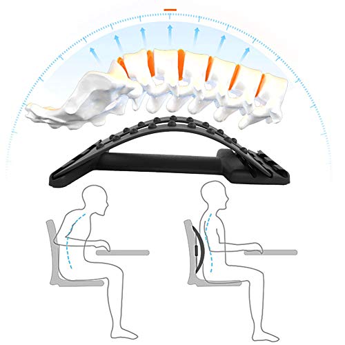 Soporte lumbar ABS para la columna vertebral para aliviar el dolor, almohadilla para la placa de estiramiento de la columna para trabajadores de oficina