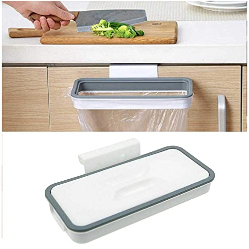 Soporte para Bolsas de Basura, 2Piezas Colgar Soporte para Bolsa de Basura para puerta de armario de Cocina Extraible Cubo de basura para Cocina para Cocina Coche Oficina Baño