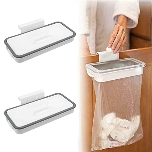 Soporte para Bolsas de Basura, 2Piezas Colgar Soporte para Bolsa de Basura para puerta de armario de Cocina Extraible Cubo de basura para Cocina para Cocina Coche Oficina Baño