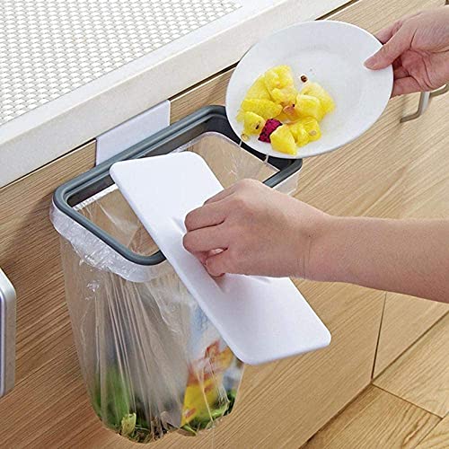 Soporte para Bolsas de Basura, 2Piezas Colgar Soporte para Bolsa de Basura para puerta de armario de Cocina Extraible Cubo de basura para Cocina para Cocina Coche Oficina Baño