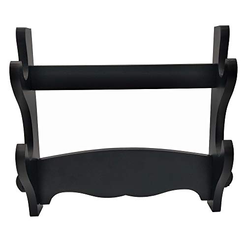 Soporte para Espada Montaje en Pared Samurai Sword Display Stand Montaje Soporte para Katana Wakizashi Tanto (2 Niveles)