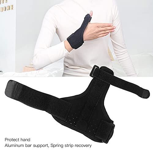 Soporte para Pulgar, Férula Fija para Dedo de Aleación de Aluminio Transpirable para Aliviar el Dolor con Barra de Resorte para Tendinitis para el Hogar