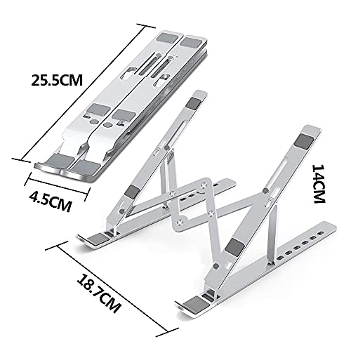 Soporte Portátil，Ajustable Laptop Stand Aluminio ventilado Soporte Ordenador portátil Laptop Stand Soporte，para Laptop,Computadora,Tabletas,DELL