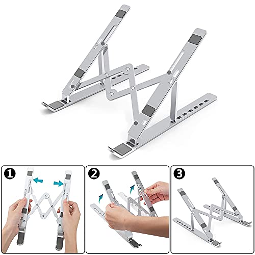 Soporte Portátil，Ajustable Laptop Stand Aluminio ventilado Soporte Ordenador portátil Laptop Stand Soporte，para Laptop,Computadora,Tabletas,DELL