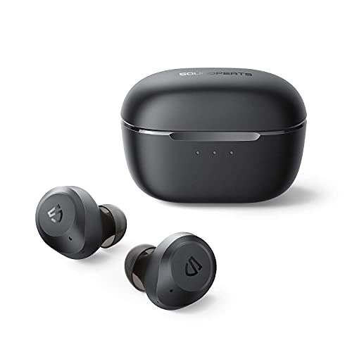 SoundPEATS T2 Auriculares inalámbricos con cancelación Activa de Ruido, Auriculares ANC con Modo Transparente, Bluetooth 5.1, 30 Horas de reproducción, Carga rápida USB-C, Controlador de 12mm