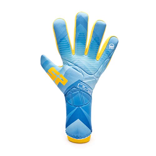 SP Fútbol No Goal Zero Pro, Guante de Portero, Blue-Yellow, Talla 8