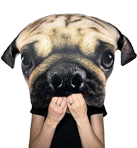 Splat Planet 3D Plush Pug Pillow Cojín Gigante Realista Juguete de peluche grande para niños Cojín de suelo único decorativo Cojín con temática animal Cojines de asiento para sillas de habitación