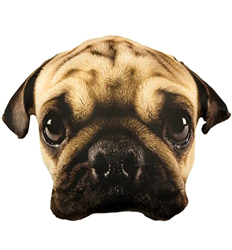 Splat Planet 3D Plush Pug Pillow Cojín Gigante Realista Juguete de peluche grande para niños Cojín de suelo único decorativo Cojín con temática animal Cojines de asiento para sillas de habitación