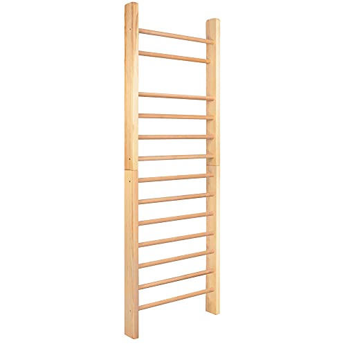 SPRINGOS Espaldera de 250 x 81 x 12 cm, pared de escalada con estructura de madera de haya, para niños y adultos