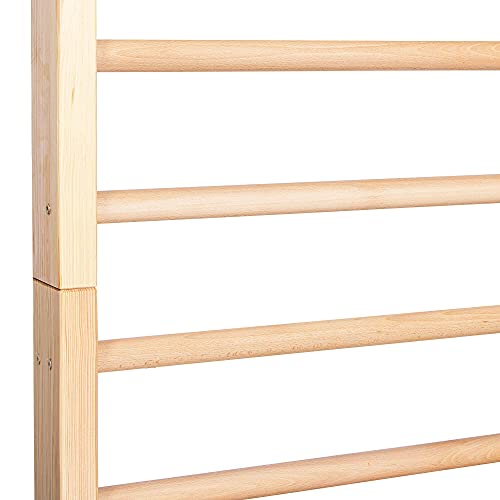 SPRINGOS Espaldera de 250 x 81 x 12 cm, pared de escalada con estructura de madera de haya, para niños y adultos