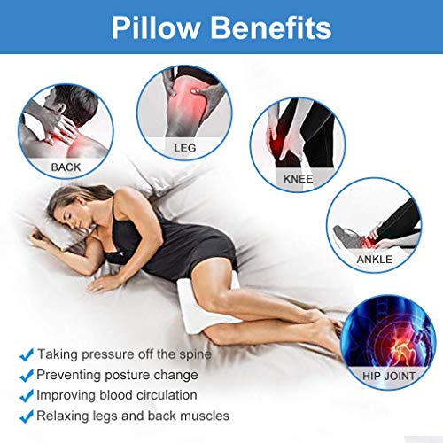 SRXWO Almohada de Rodilla para Personas Que Duermen de Lado, Cojín de Rodilla / Almohadas de Pierna para Dormir de Lado con Contorno viscoelástica, Almohada de Soporte de Rodilla para Embarazo