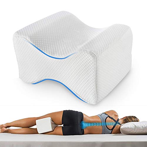 SRXWO Almohada de Rodilla para Personas Que Duermen de Lado, Cojín de Rodilla / Almohadas de Pierna para Dormir de Lado con Contorno viscoelástica, Almohada de Soporte de Rodilla para Embarazo