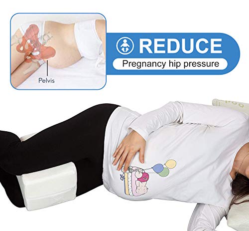 SRXWO Almohada de Rodilla para Personas Que Duermen de Lado, Cojín de Rodilla / Almohadas de Pierna para Dormir de Lado con Contorno viscoelástica, Almohada de Soporte de Rodilla para Embarazo